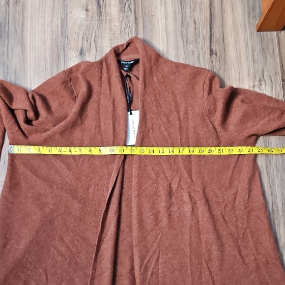 41 Hawthorn Women's Cashmere Open Front Cardigan Sweater - Rust NWT - Picture 7 of 9